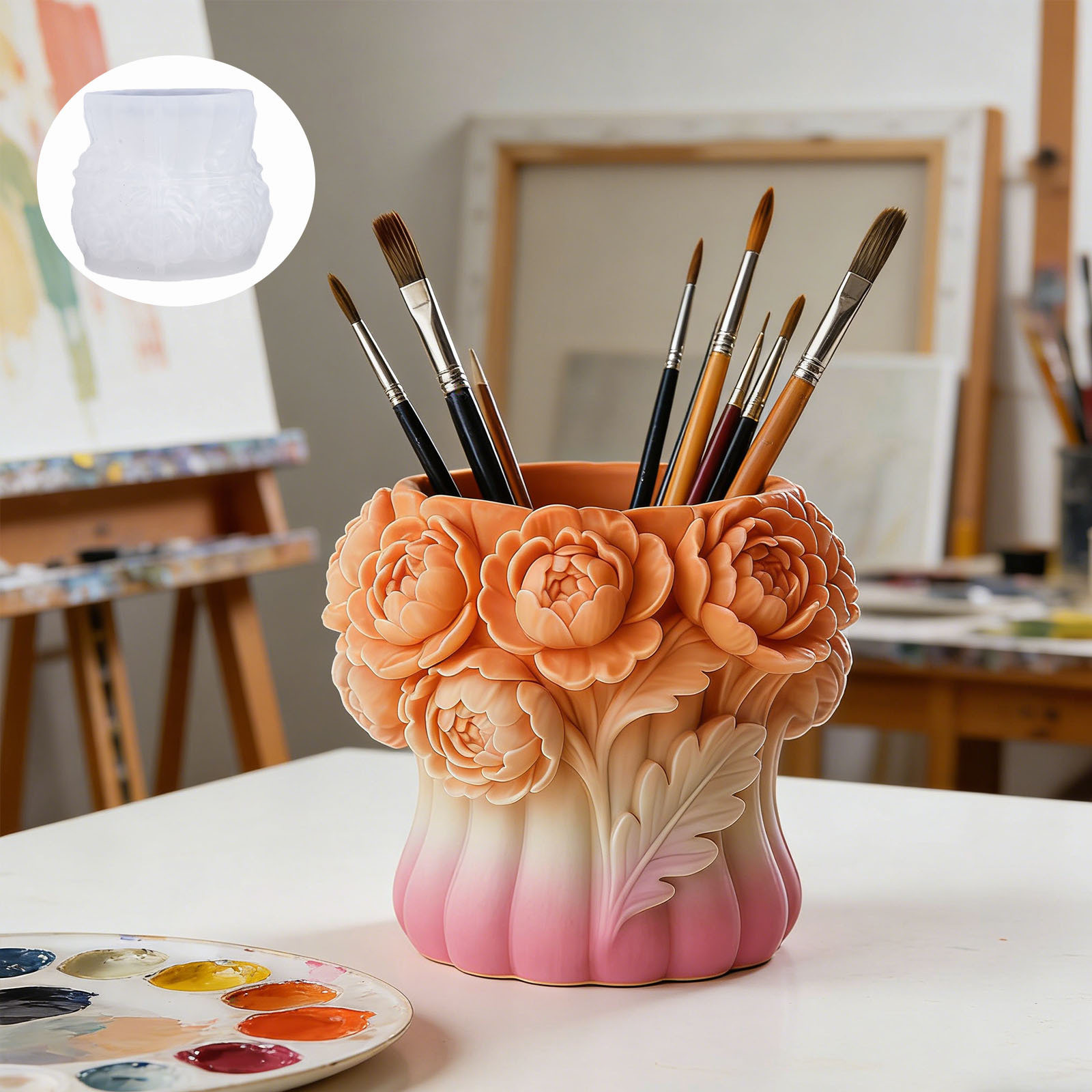 3D Rose Flower Vase Silicone M - Potsticker Mold 评论和价格