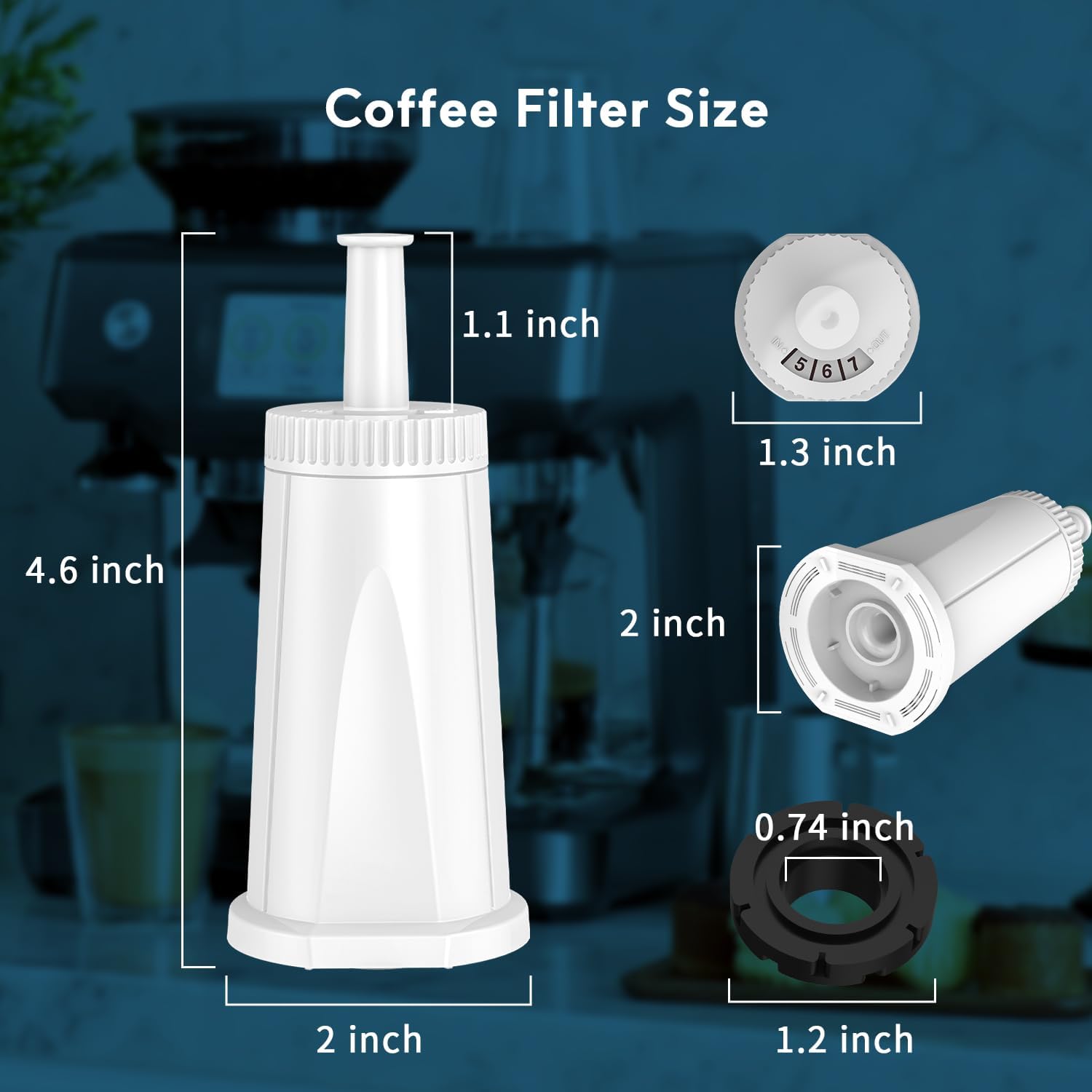1/2/4pcs Replacement Water Fil - Breville Espresso Barista Touch 评论和价格