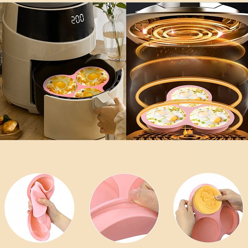 Reusable Silicone Air Fryer Eg - Egg Waffle Pan 评论和价格