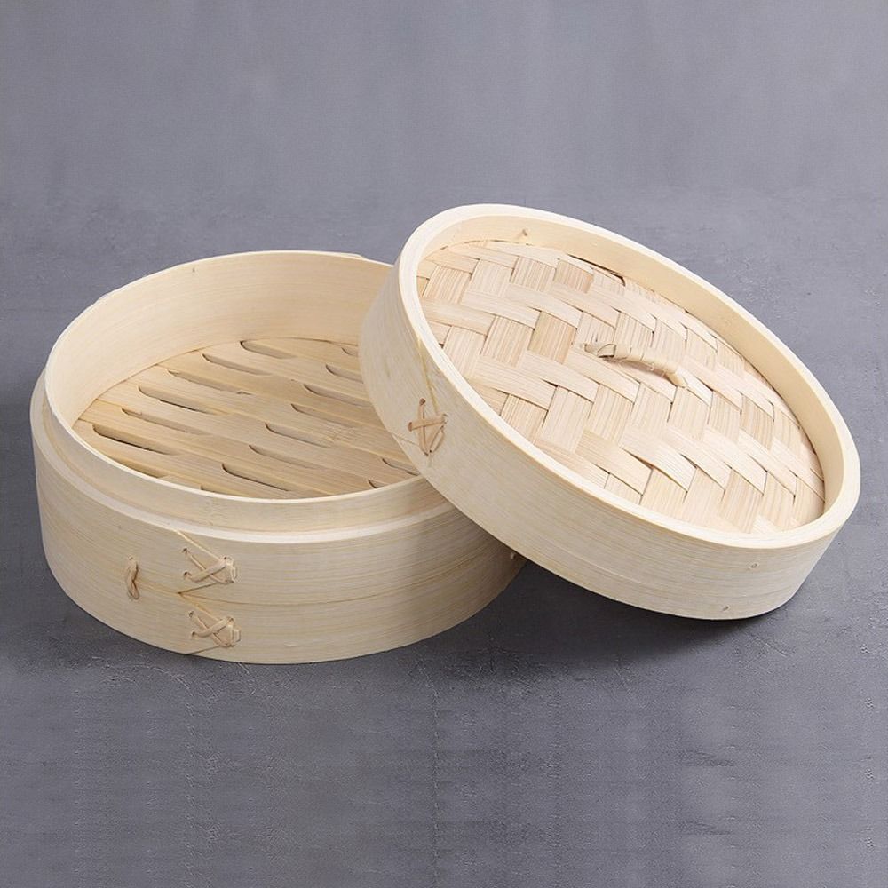 Bamboo Steamer Basket with Lid - Bao Steamer Bamboo 评论和价格