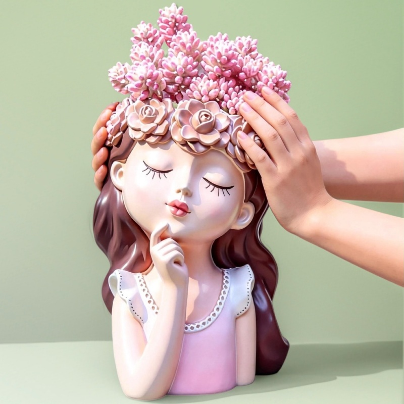 Large Fairy Girl Flower Pot Si - Potsticker Mold 评论和价格