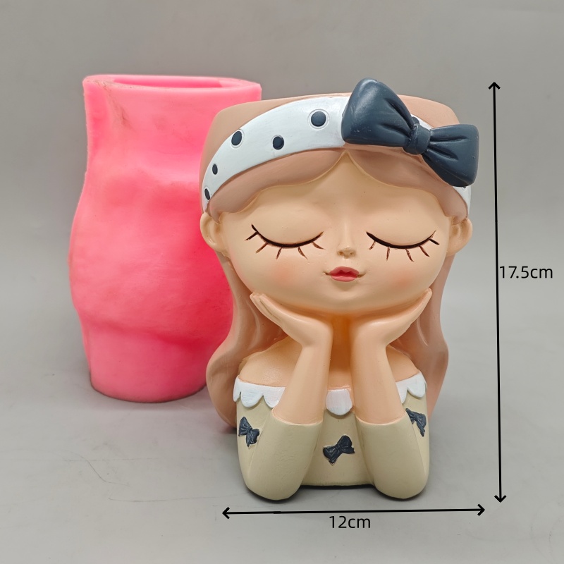 Silicone mold cute bow girl fl - Potsticker Mold 评论和价格