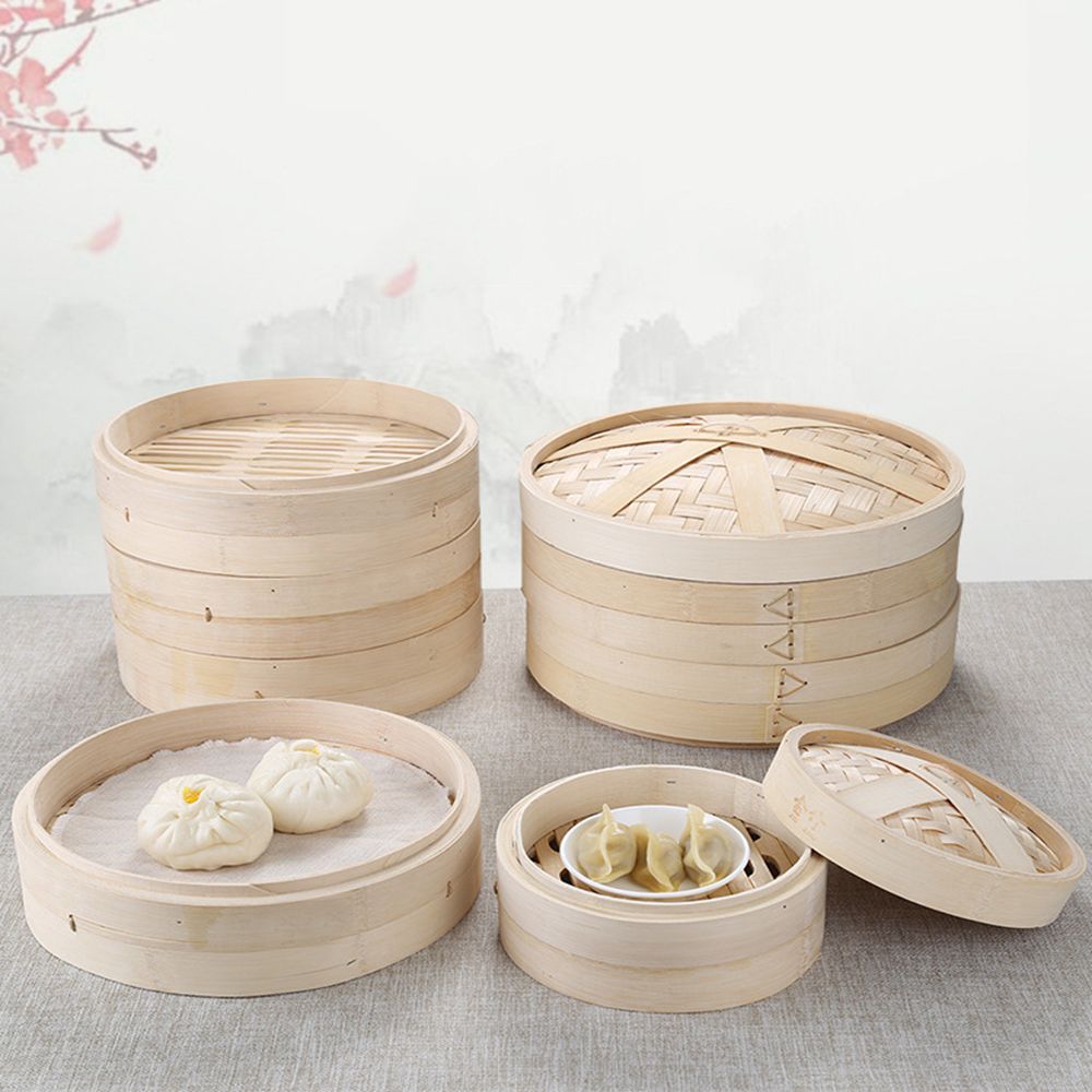 Handle Steam Basket Makes Tast - Bao Steamer Bamboo 评论和价格