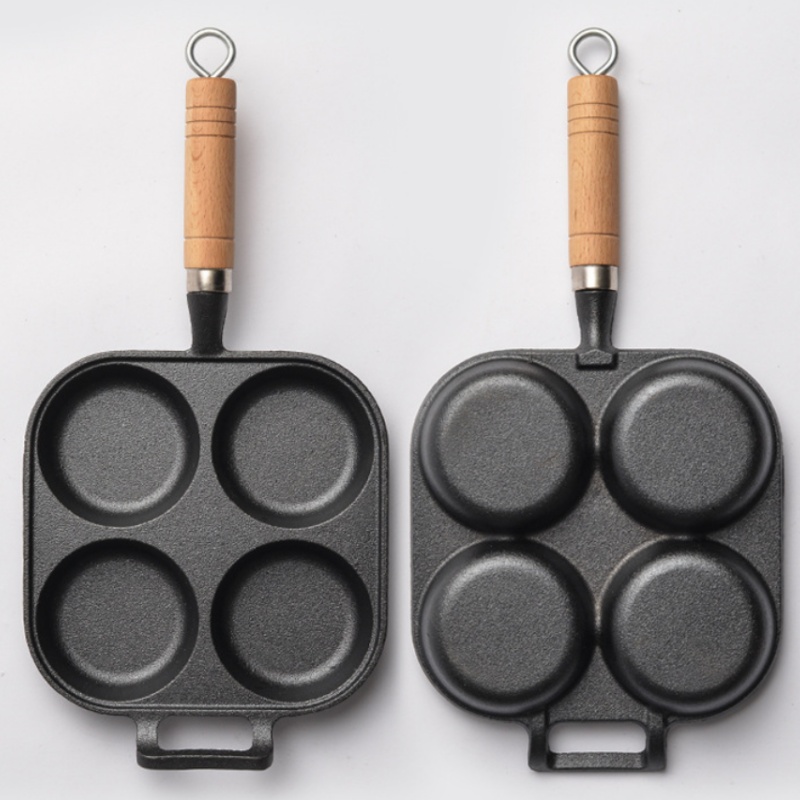JUSTINLAU 2/4-Hole Cast Iron O - Egg Waffle Pan 评论和价格