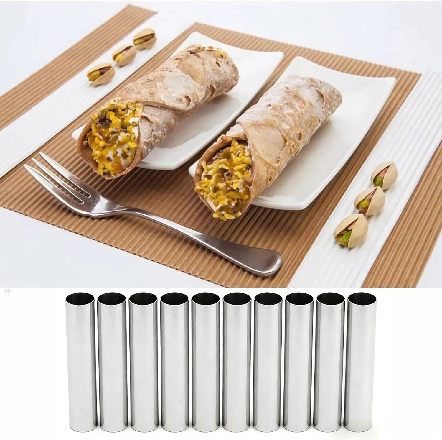 10/20PCS Cannoli Tubes, Food G - Danish Pancake Pan 评论和价格