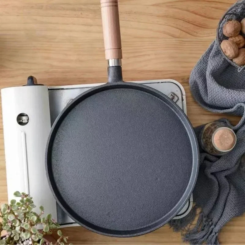 20cm Cast Iron Skillet Wooden  - Egg Waffle Pan 评论和价格
