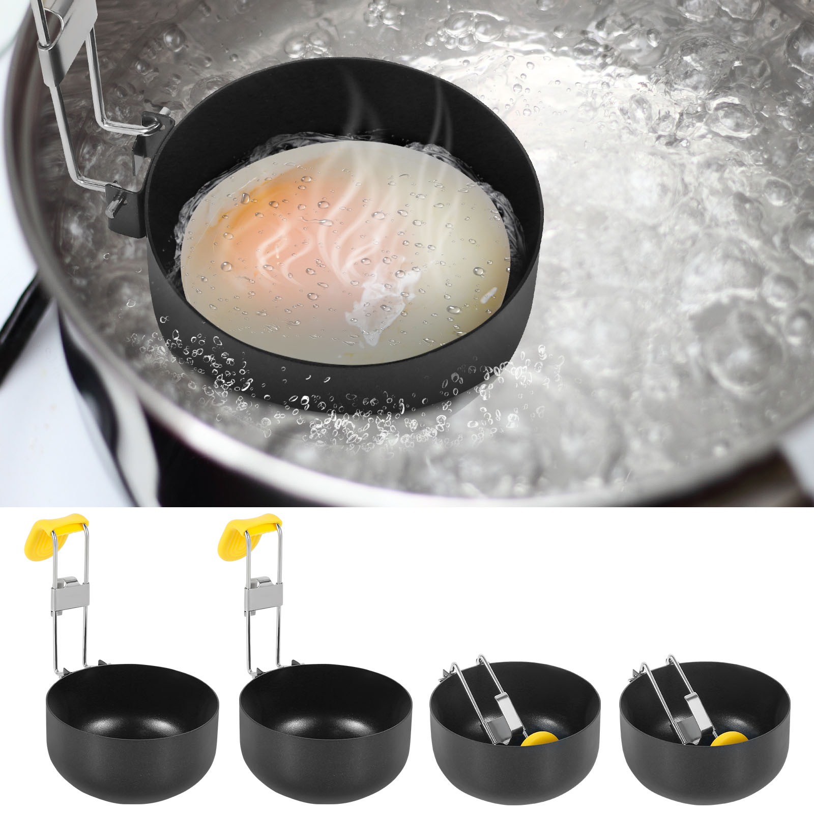 4 Pack Stainless Steel Egg Poa - Mini Pancake Griddle 评论和价格